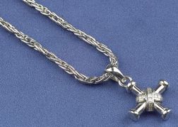 18kt White Gold and Diamond Cross Pendant Necklace, Bulgari